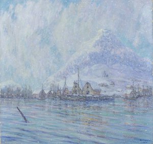 Haven in de Winter door William H. Singer